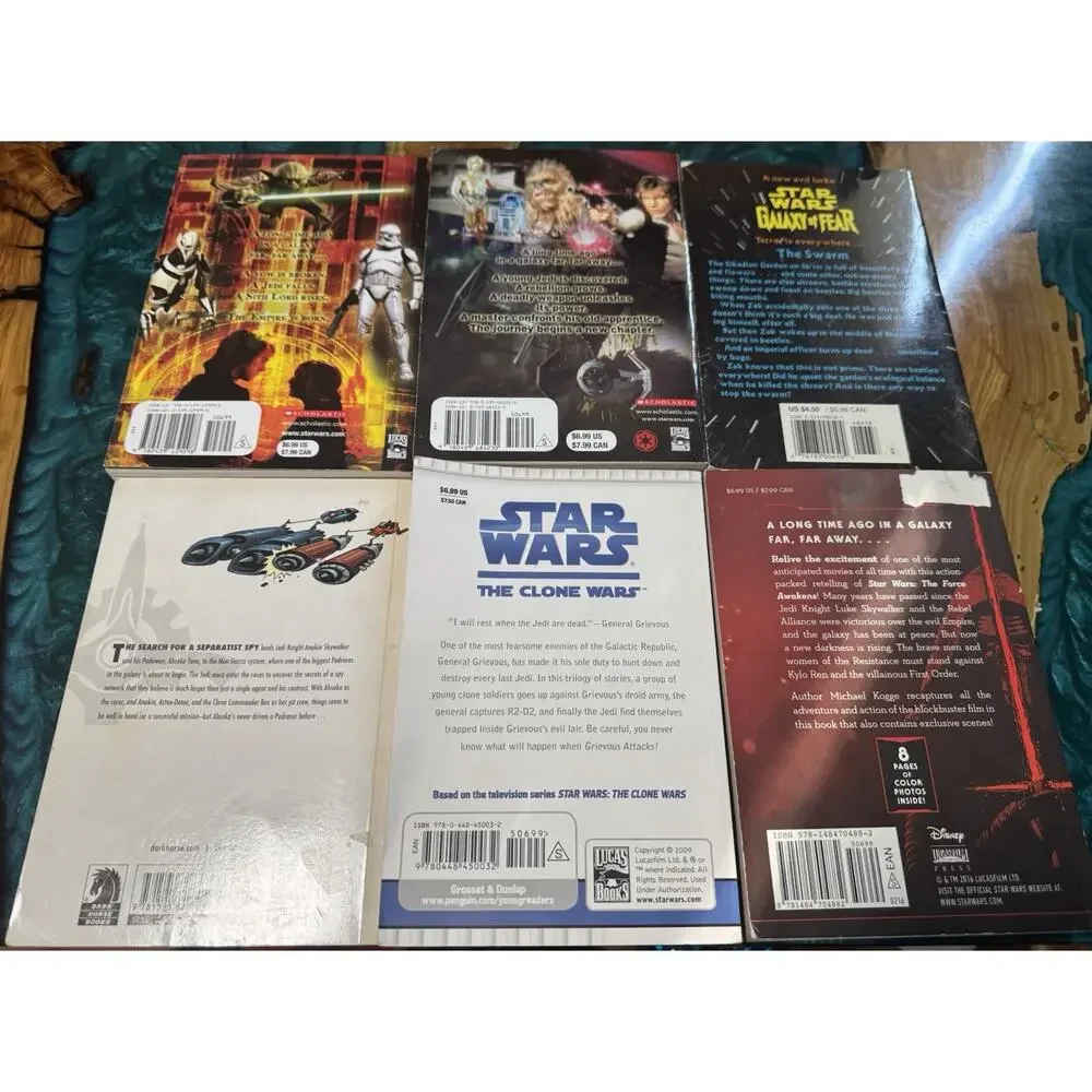Complete Set of 6 Star Wars Junior Novelization Film Tie-In Books